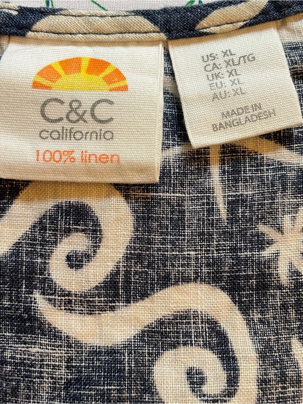 C&C California Navy & White Sun & Sea Tank Top - Picture 4 of 5